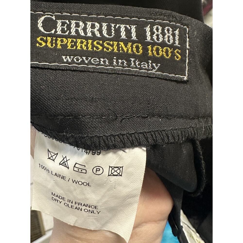 2 Pair Bernard Zins Pants Wool 4 Small France Black 26x26 VNT 90s Cerruti 1881 - Picture 8 of 14